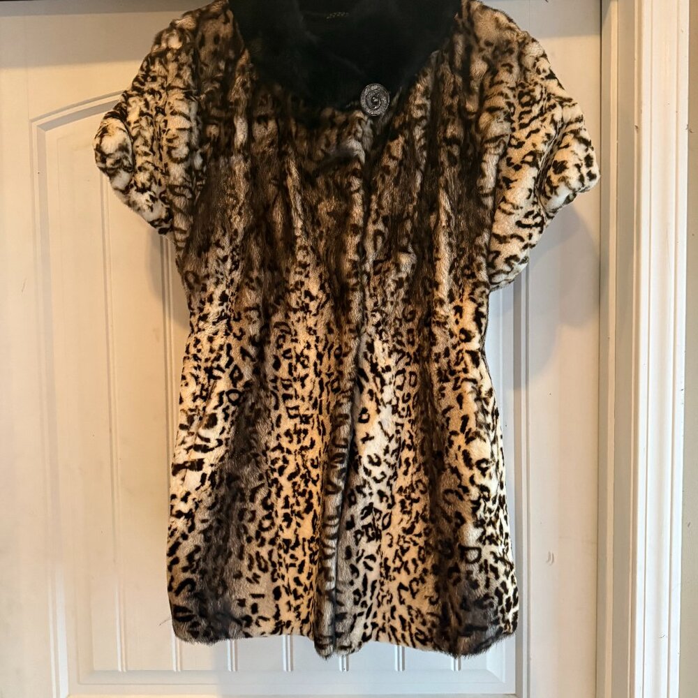 Leopard Print Mink Coat